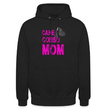 Cane Corso Mom für eine Cane Corso Hundehalterin - Unisex Hoodie - Schwarz - Vorne - Alina (178cm) & Michal (187cm)