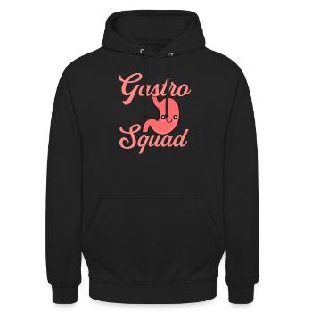 gastro squad Endoscopy Gastroenterology - Unisex Hoodie - Schwarz - Vorne - Alina (178cm) & Michal (187cm)