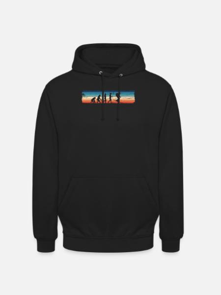 Retro Ski Evolution - Lustiger Ski - Unisex Hoodie - Schwarz