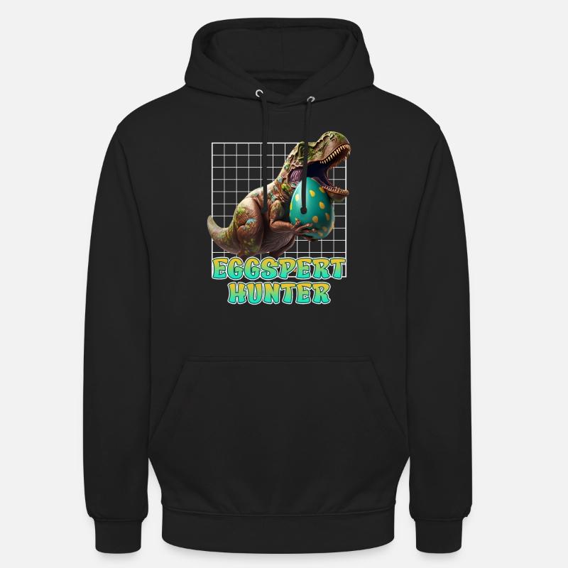 Eggspert Easter Eggs Search Dinsosaur Easter Bunnies Unisex Hoodie