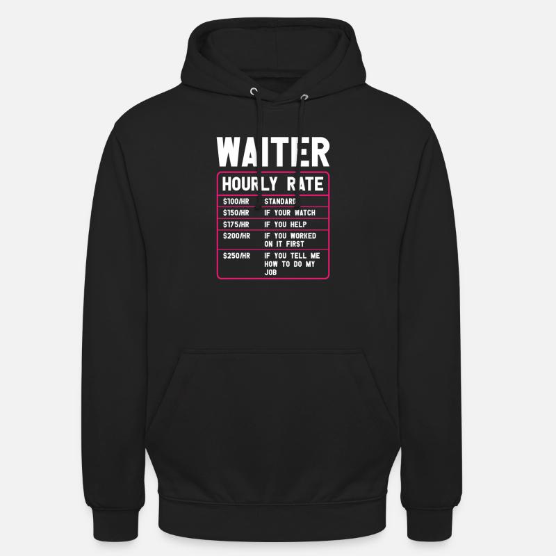 Kellnerin Barkeeper Kellner Kellner - Unisex Hoodie - Schwarz