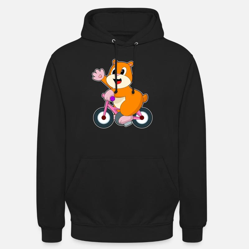 Vélo Hamster - Sweat-shirt à capuche unisexe - noir