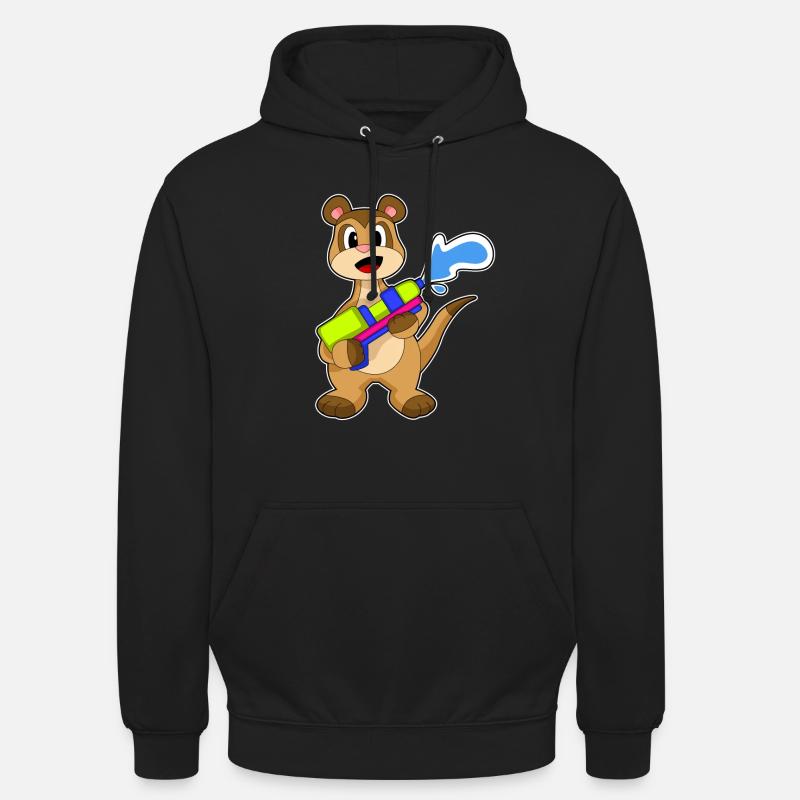 Erdmännchen Wasserpistole - Unisex Hoodie - Schwarz