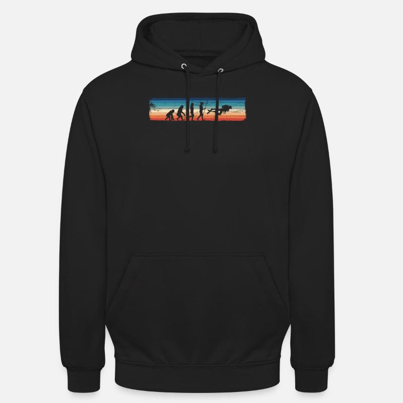 Evolution des Tauchers - Evolution des - Unisex Hoodie - Schwarz