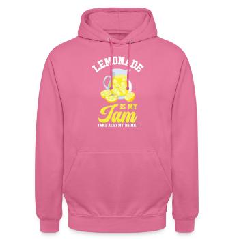 Zitrone Frucht Limonade Zitrusfrüchte - Unisex Hoodie - Pink - Vorne - Alina (178cm) & Michal (187cm)