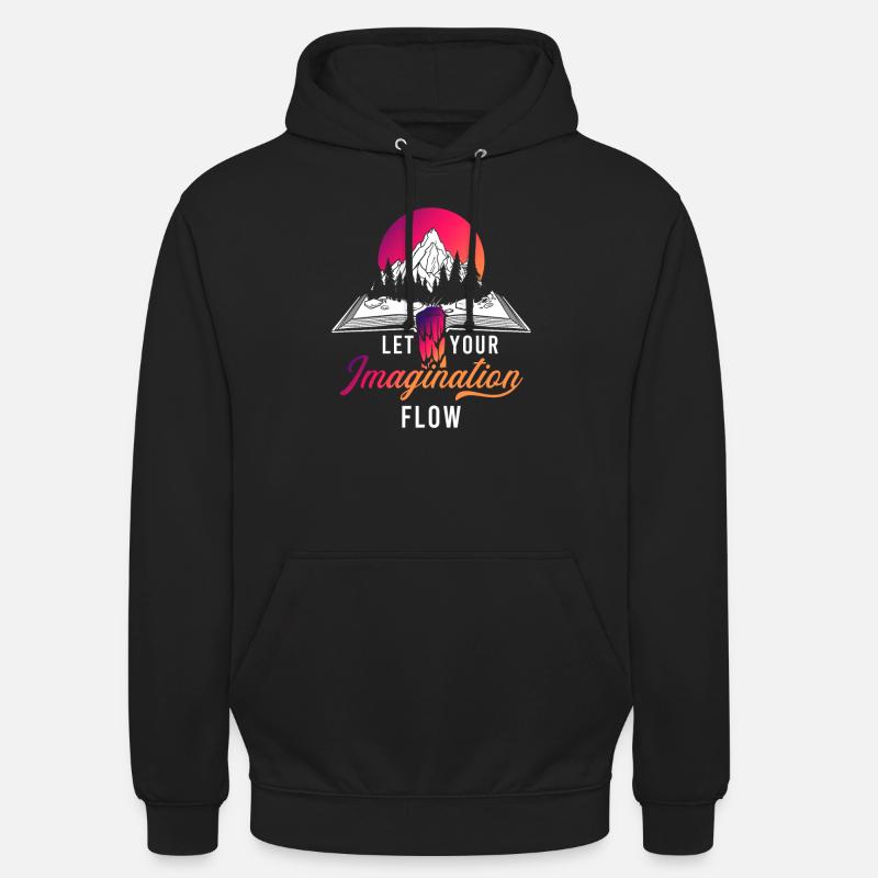 Space River Mountain Imagination - Sweat-shirt à capuche unisexe - noir