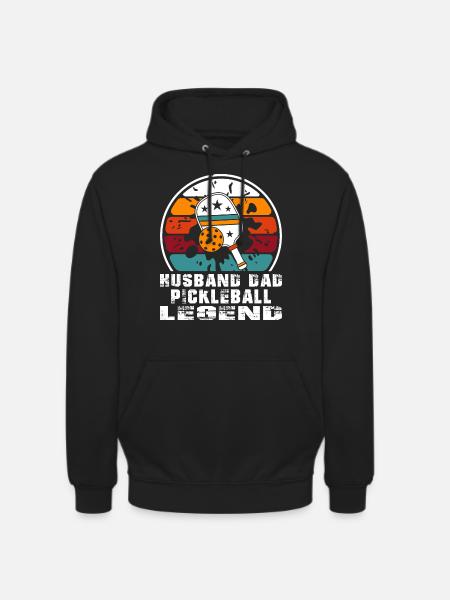 Husband Dad Pickleball legend - Unisex Hoodie - black