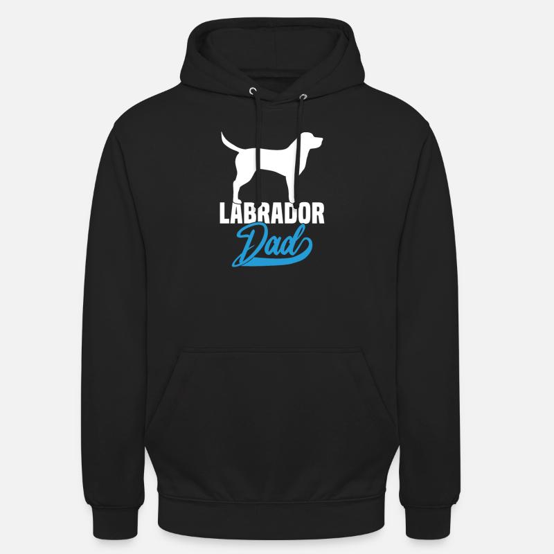 Papa Labrador - Sweat-shirt à capuche unisexe - noir
