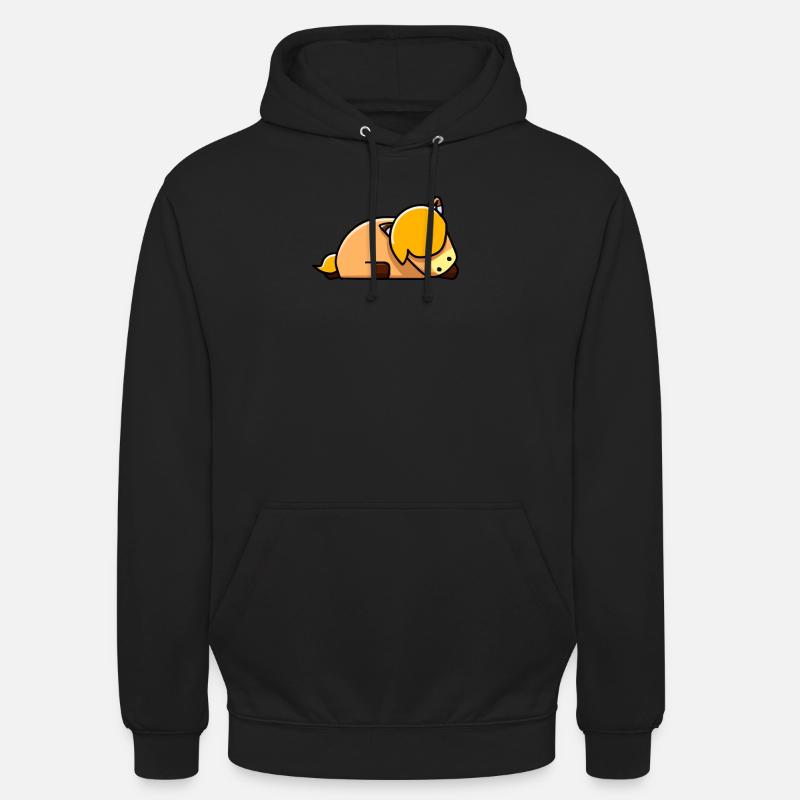 Süßes Pony Pferd Schläft - Unisex Hoodie - Schwarz
