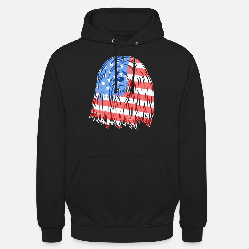 Lhasa Apso Lhasa Apso Flag - Unisex Hoodie - black