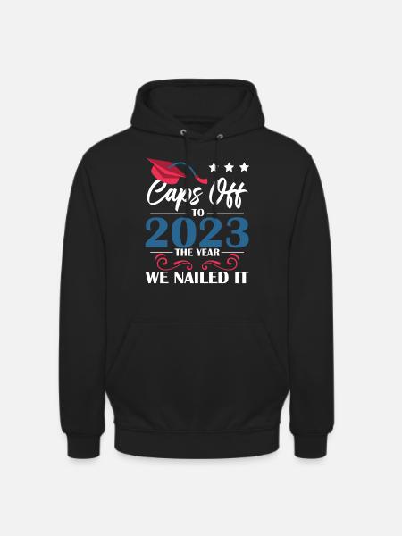 Caps Of To 2023 Graduation - Unisex Hoodie - black