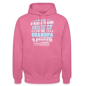 Voie ferrée de jardin G Opa - Sweat-shirt à capuche unisexe - rose - Devant - Alina (178cm) & Michal (187cm)