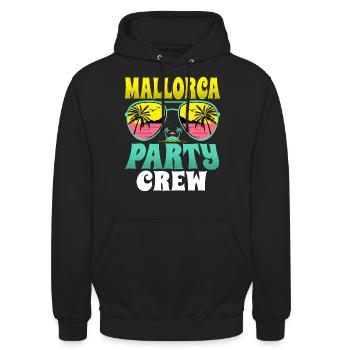 Mallorca Party Crew - Unisex Hoodie - Schwarz - Vorne - Alina (178cm) & Michal (187cm)