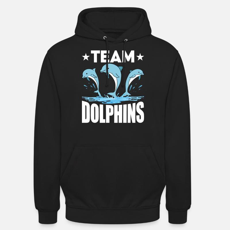 Équipe Dauphins - Sweat-shirt à capuche unisexe - noir