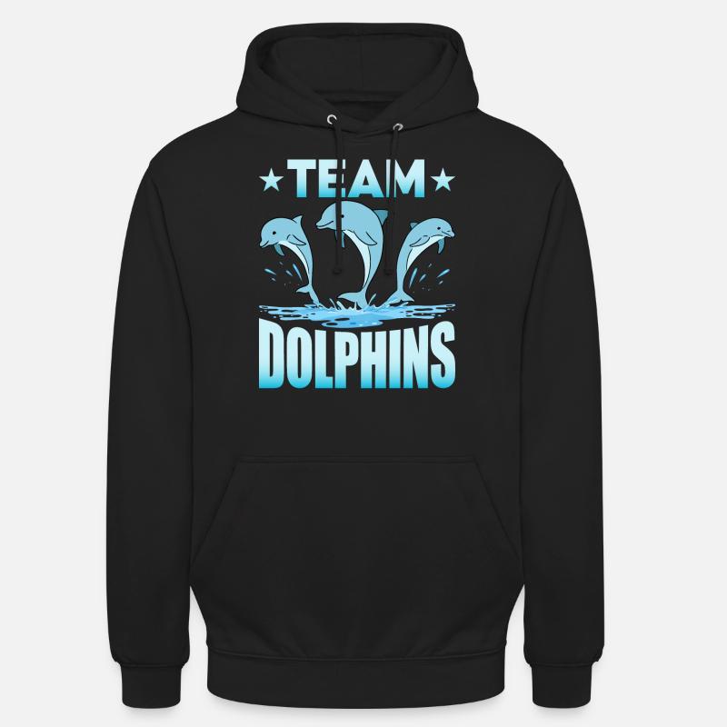 Équipe Dauphins - Sweat-shirt à capuche unisexe - noir