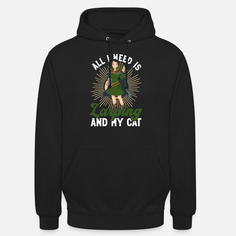 Larping Und Rollenspiele - Sweat-shirt à capuche unisexe - noir