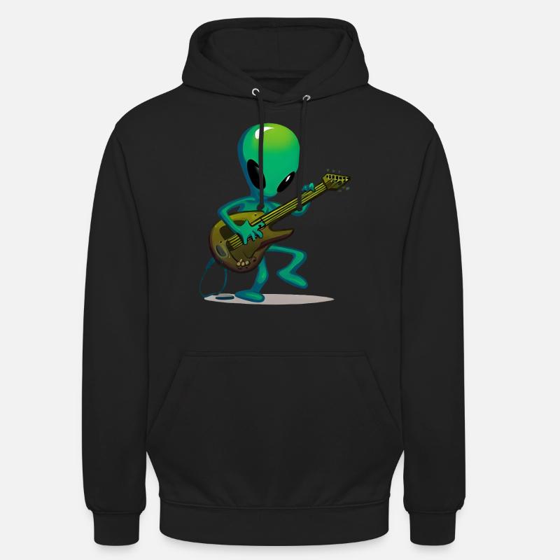 Guitariste extraterrestre - Sweat-shirt à capuche unisexe - noir