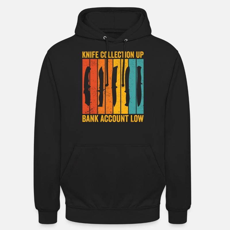Drôle de collectionneur de couteaux - Sweat-shirt à capuche unisexe - noir
