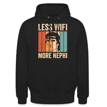 Lustiger Mormonen-Missionar LDS - Unisex Hoodie - Schwarz - Vorne - Alina (178cm) & Michal (187cm)