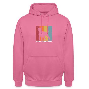 Schnauzer géant - Sweat-shirt à capuche unisexe - rose - Devant - Alina (178cm) & Michal (187cm)