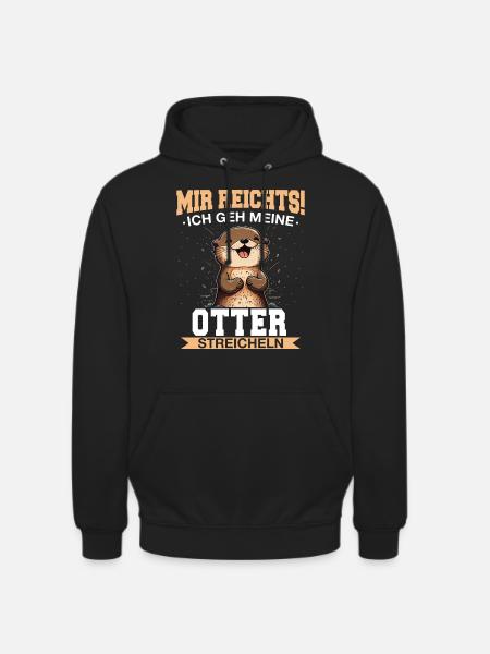 Otter Seeotter - Unisex Hoodie - Schwarz