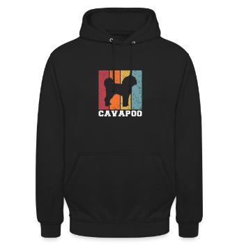 Cavapoo - Unisex Hoodie - black - Front - Alina (178cm) & Michal (187cm)