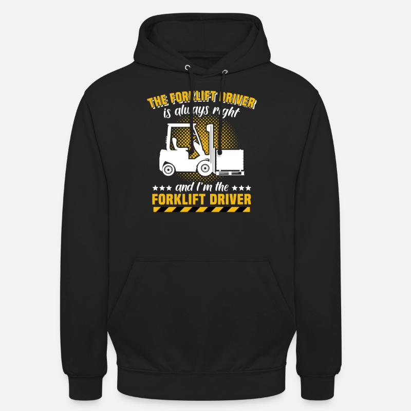 Gabelstapler Staplerfahrer Stapler - Unisex Hoodie - Schwarz