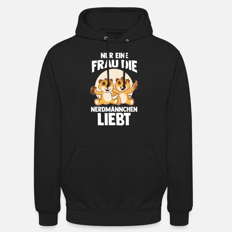 Erdmännchen Nerdmännchen - Unisex Hoodie - Schwarz