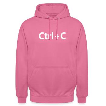 Ctrl C Family Matching Copier Coller - Sweat-shirt à capuche unisexe - rose - Devant - Alina (178cm) & Michal (187cm)