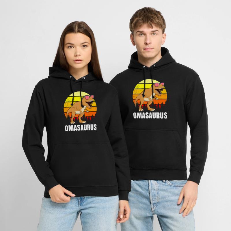 Omasaurus Muttertag Großmutter Dinosaurier Unisex Hoodie
