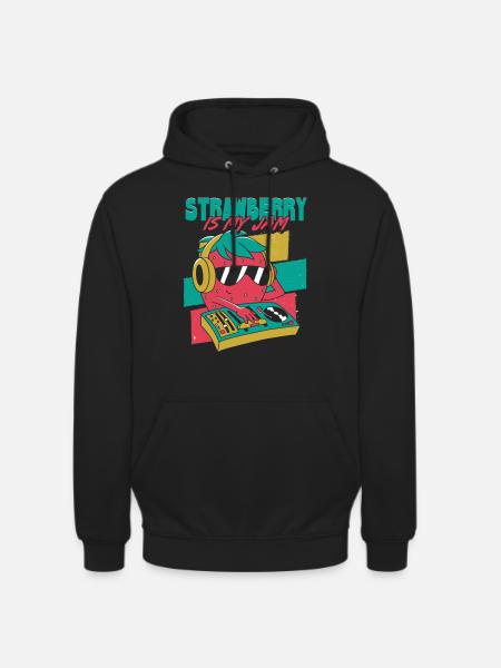 Strawberry is my jam - Unisex Hoodie - black