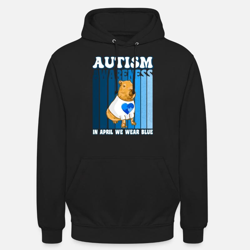 Capybara Sensibilisation à l’autisme - Sweat-shirt à capuche unisexe - noir