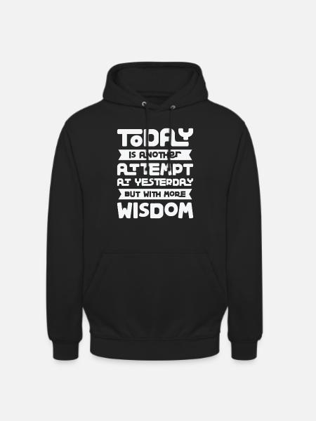 Motivational Wisdom Motivator Knowledge - Unisex Hoodie - black