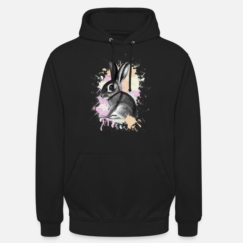 Lapin Lapin - Sweat-shirt à capuche unisexe - noir