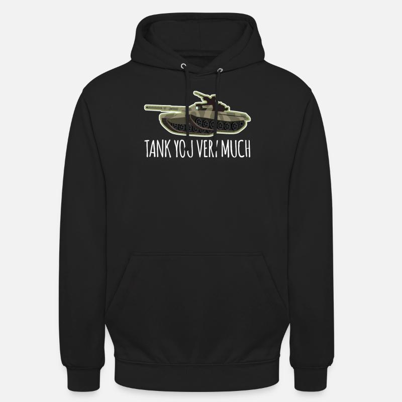 Panzer Spruch Kampfpanzer Panzerfahrer - Unisex Hoodie - Schwarz