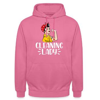 Cleaning Lady - Unisex Hoodie - Pink - Vorne - Alina (178cm) & Michal (187cm)