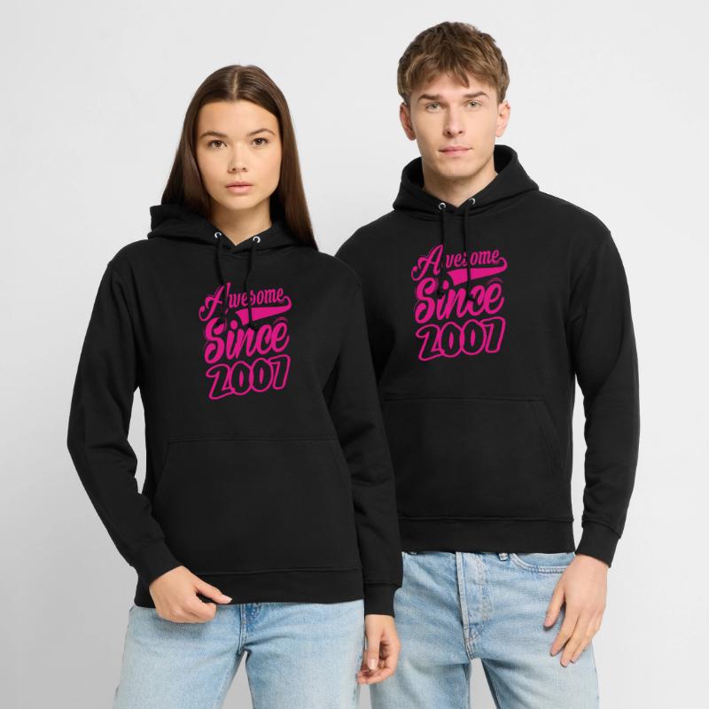 Génial depuis 2007 Sweat-shirt à capuche unisexe
