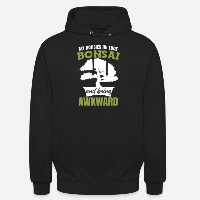Mes passe-temps incluent Bonsaï - Sweat-shirt à capuche unisexe - noir