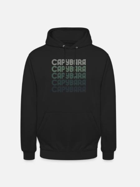 Retro Capybara Text Design - Capybaras - Unisex Hoodie - Schwarz