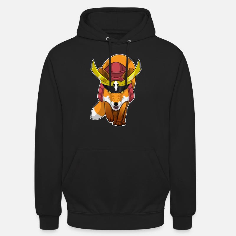 Arts martiaux Fox Samurai - Sweat-shirt à capuche unisexe - noir