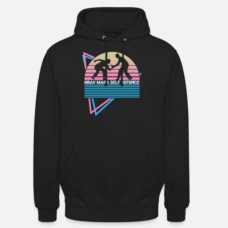Krav Maga Rétro - Sweat-shirt à capuche unisexe - noir
