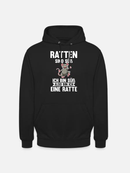 Nagetier Ratte Ratten - Unisex Hoodie - Schwarz