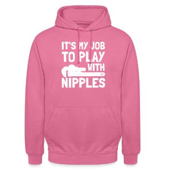 Lustige Klempnerkunst für Männer Frauen Steamfitter Plumbi - Unisex Hoodie - Pink - Vorne - Alina (178cm) & Michal (187cm)
