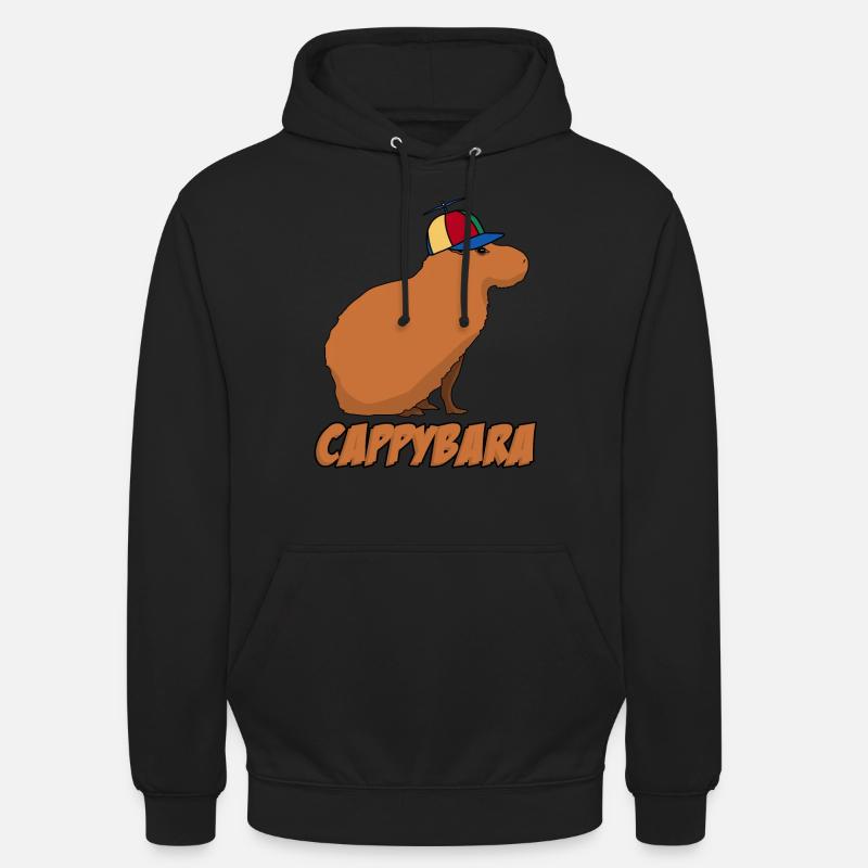 Capybara avec capybaras Cappy - Sweat-shirt à capuche unisexe - noir