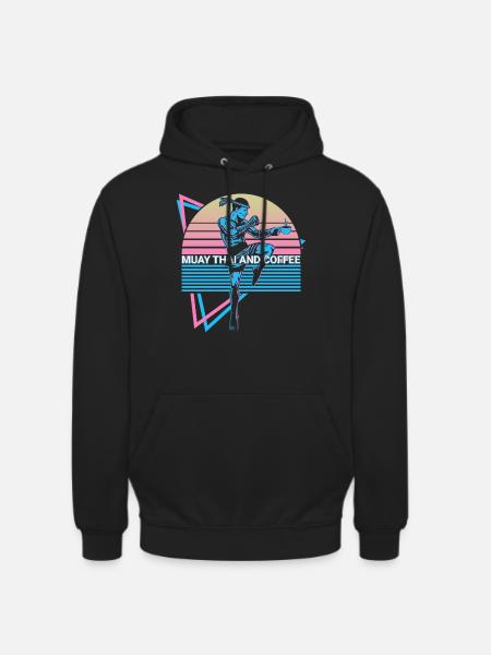 Muay Thai Kickboxing Retro - Unisex Hoodie - black