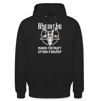 Satan Beelzebub Teufel Gothic Pentagram Mystisch - Unisex Hoodie - Schwarz - Vorne - Alina (178cm) & Michal (187cm)
