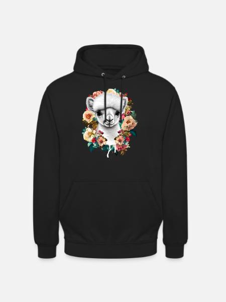 Alpaka - Unisex Hoodie - Schwarz