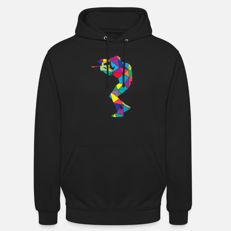Low Poly Shooting Polygon Paintball - Sweat-shirt à capuche unisexe - noir