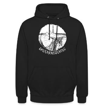 Harz Brockensüchtig Wanderung Wandern - Unisex Hoodie - Schwarz - Vorne - Alina (178cm) & Michal (187cm)