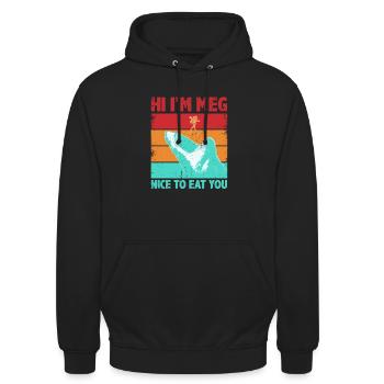 Hai Spruch Hai Kostüm Lustiger Hai Liebhaber - Unisex Hoodie - Schwarz - Vorne - Alina (178cm) & Michal (187cm)
